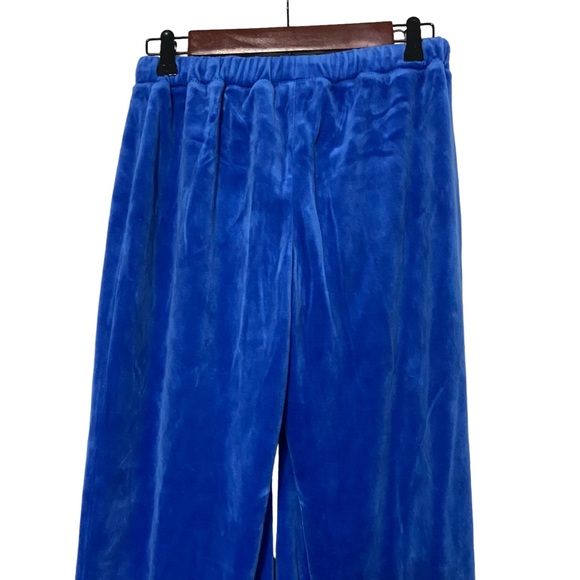Vintage Electric Blue Velour Sweatpants - Picture 8 of 13